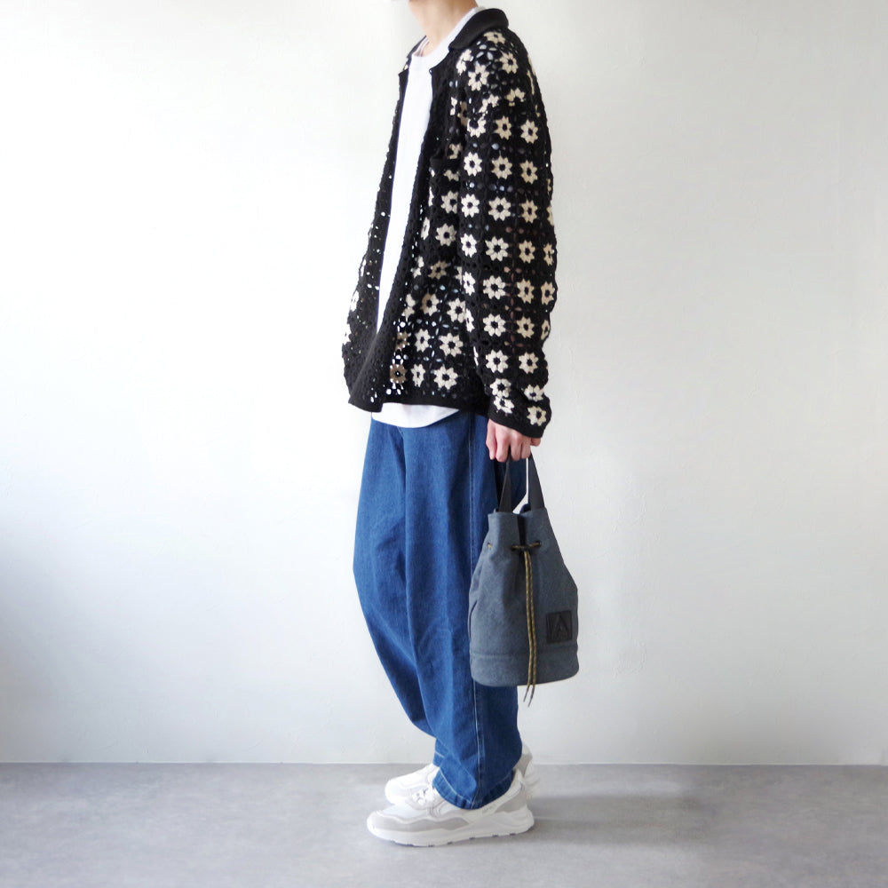DRAWSTRING SHOULDER BAG CHARCOAL