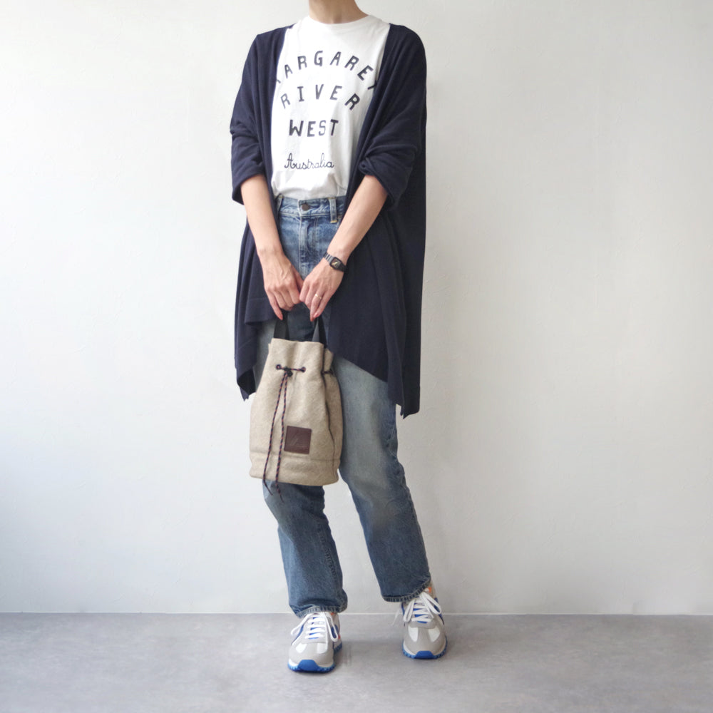 DRAWSTRING SHOULDER BAG BEIGE