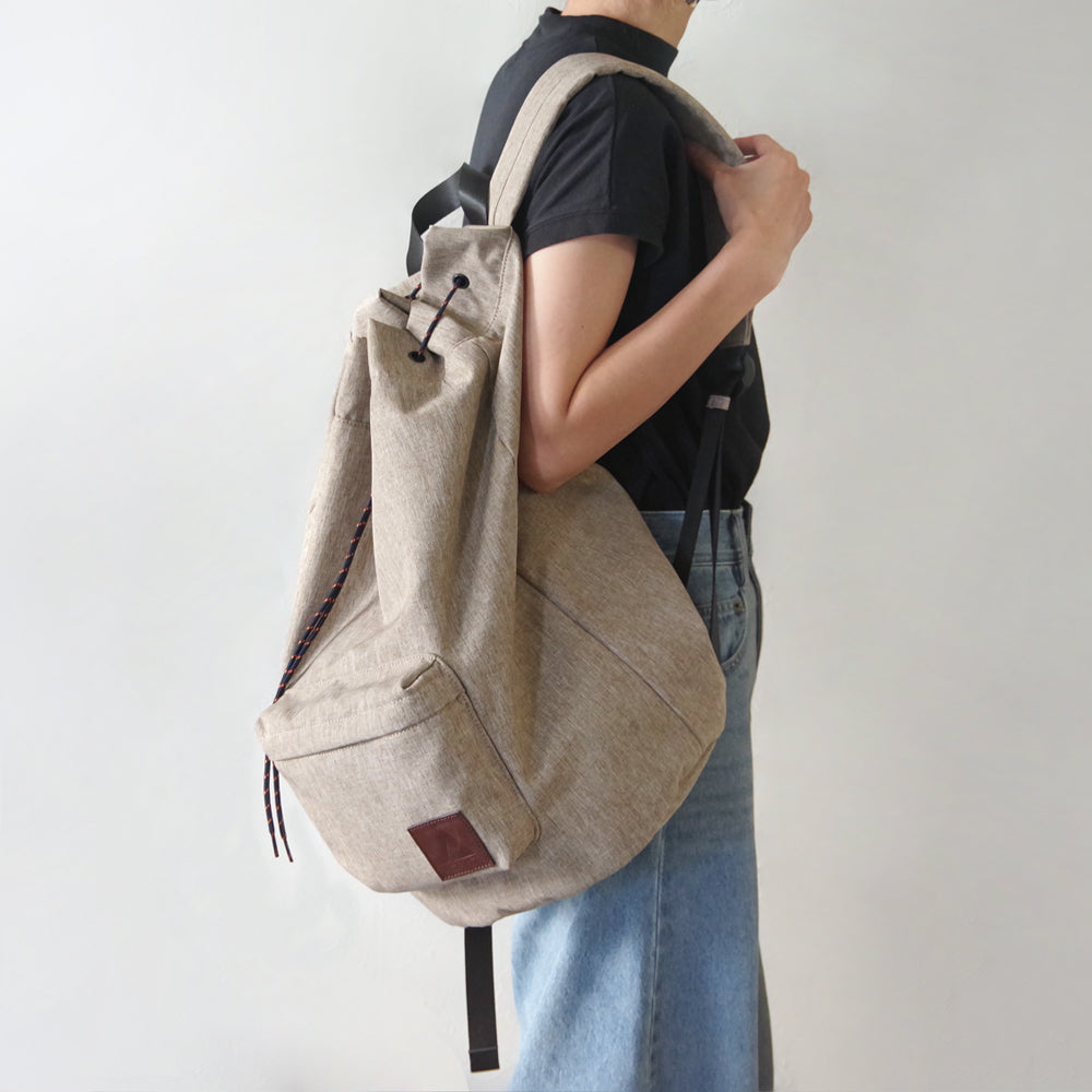 DRAWSTRING BACKPACK BEIGE