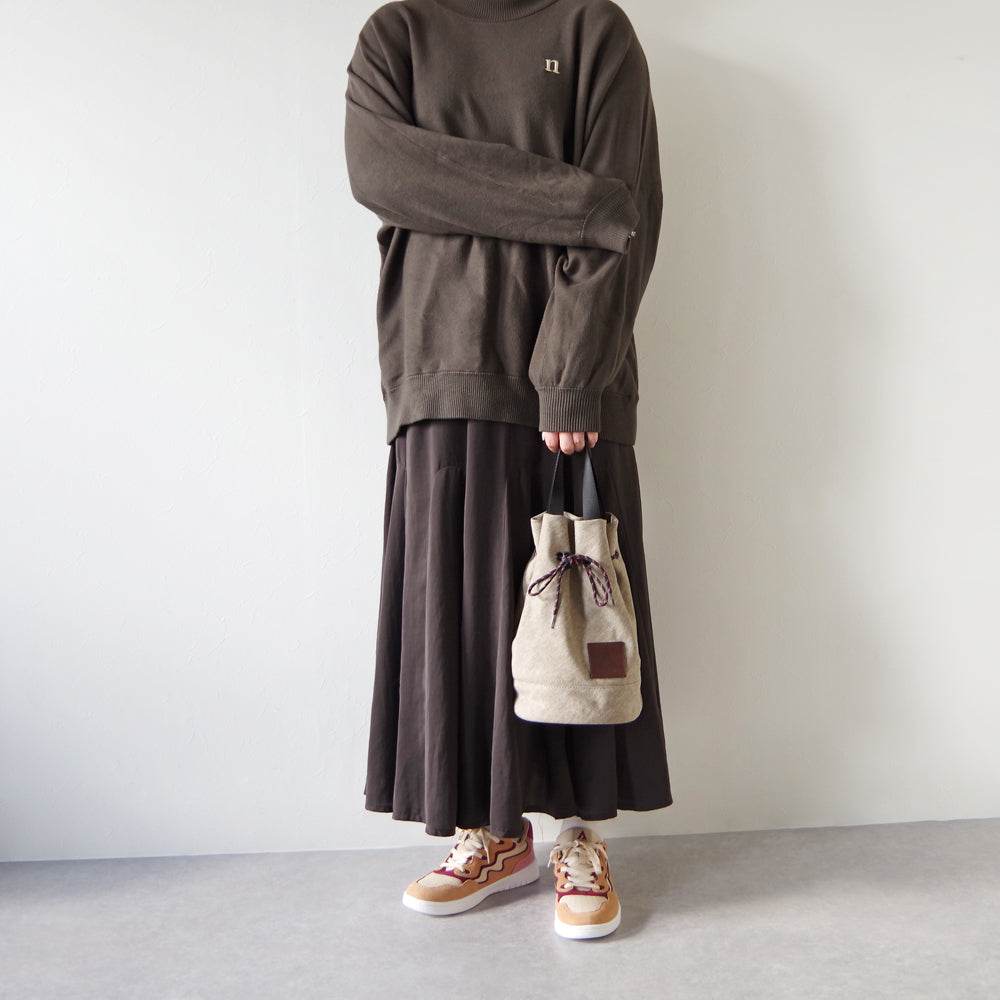 DRAWSTRING SHOULDER BAG BEIGE