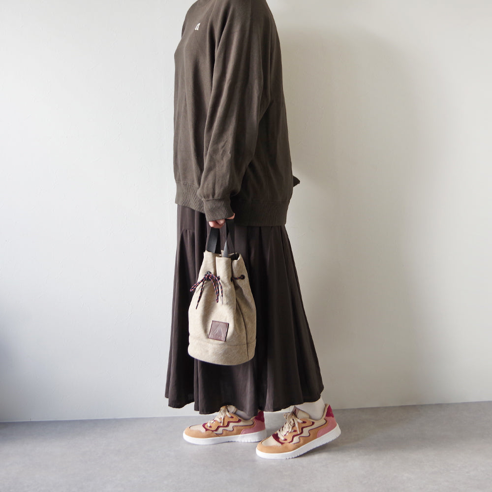 DRAWSTRING SHOULDER BAG BEIGE