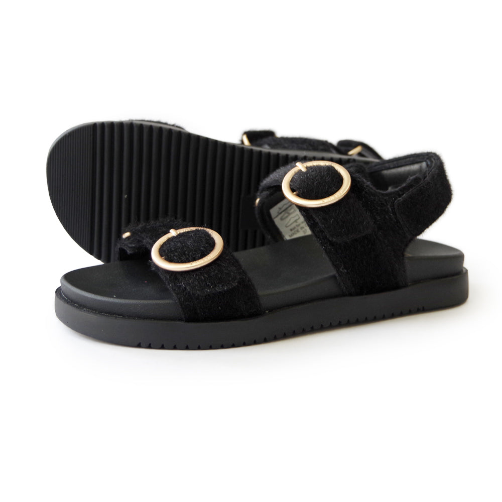 AZURA SANDALS BLACK PONY HAIR