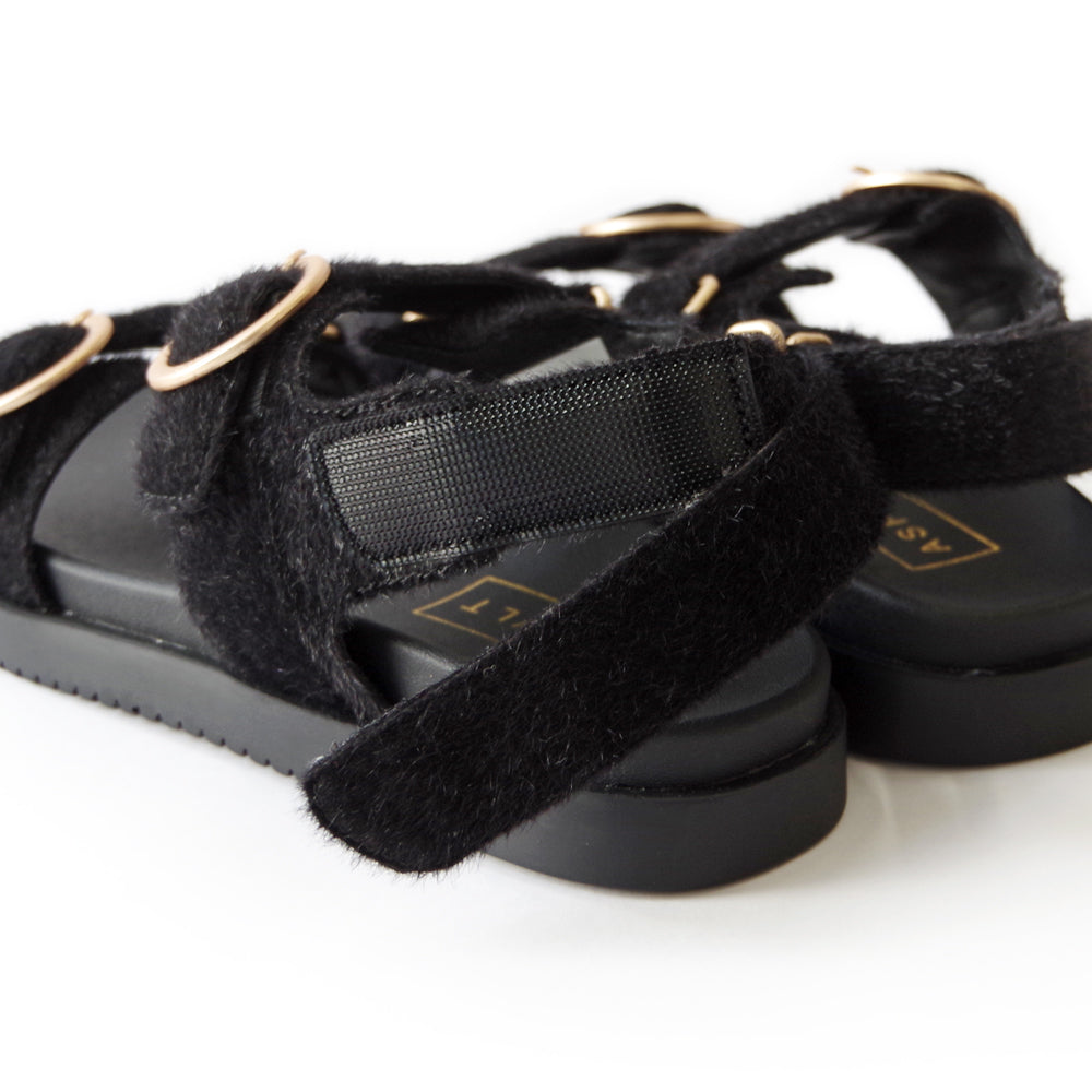 AZURA SANDALS BLACK PONY HAIR
