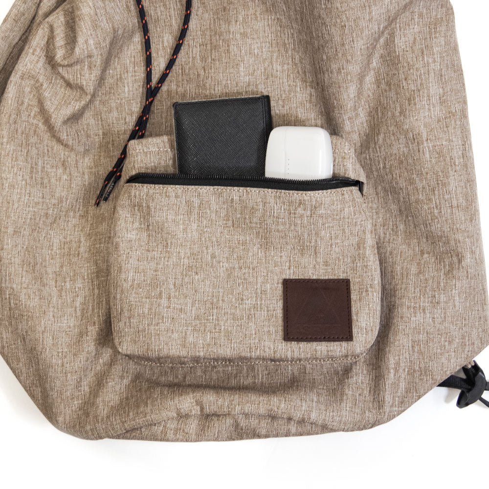 DRAWSTRING BACKPACK BEIGE