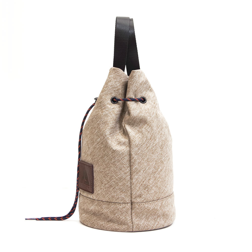 DRAWSTRING SHOULDER BAG BEIGE