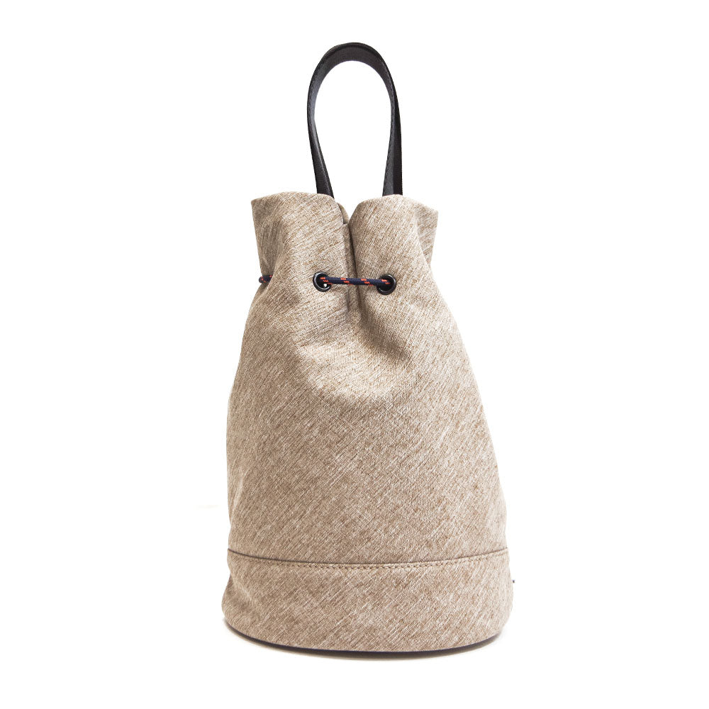 DRAWSTRING SHOULDER BAG BEIGE