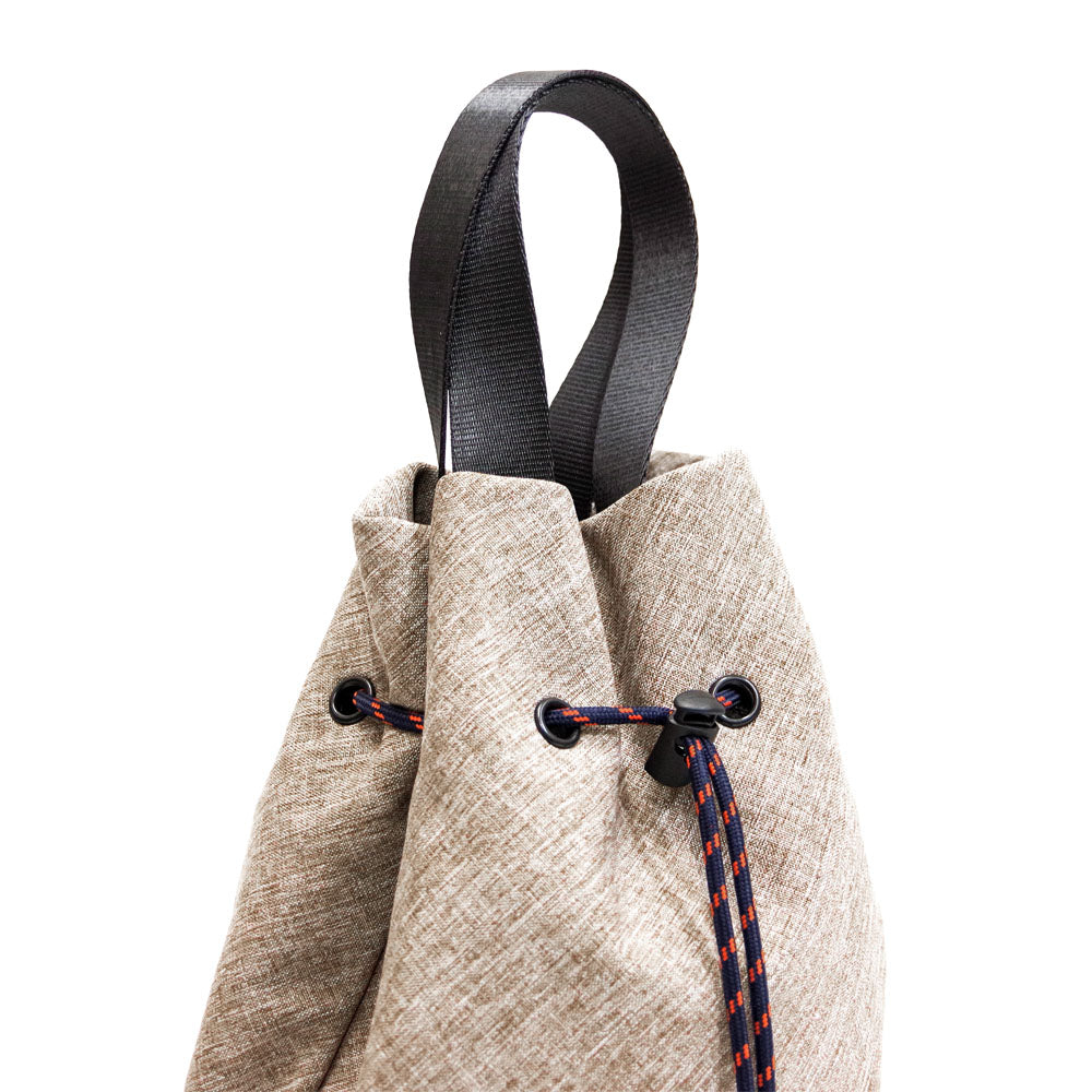 DRAWSTRING SHOULDER BAG BEIGE