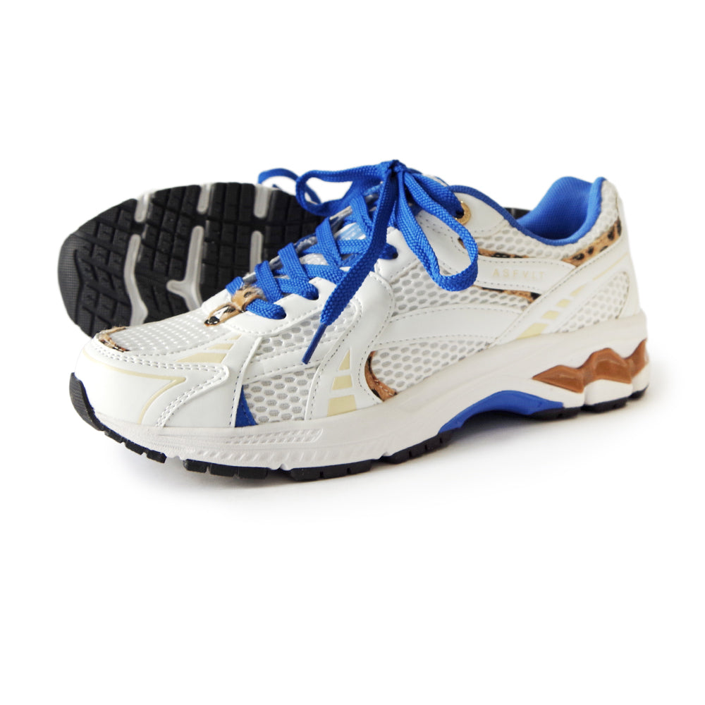 CITY RUN WHITE LEOPARD BLUE