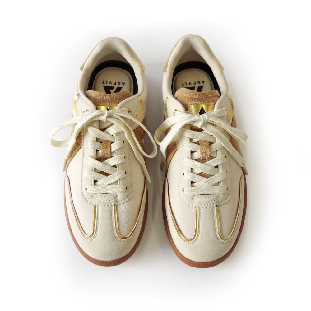 ELITE CLASSIC TAN BEIGE PONY HAIR GOLD
