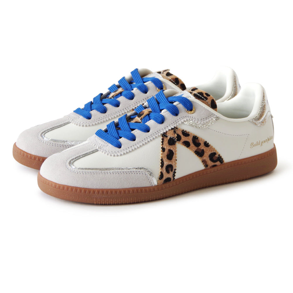 ELITE CLASSIC WHITE LEOPARD PONY HAIR SILVER BLUE