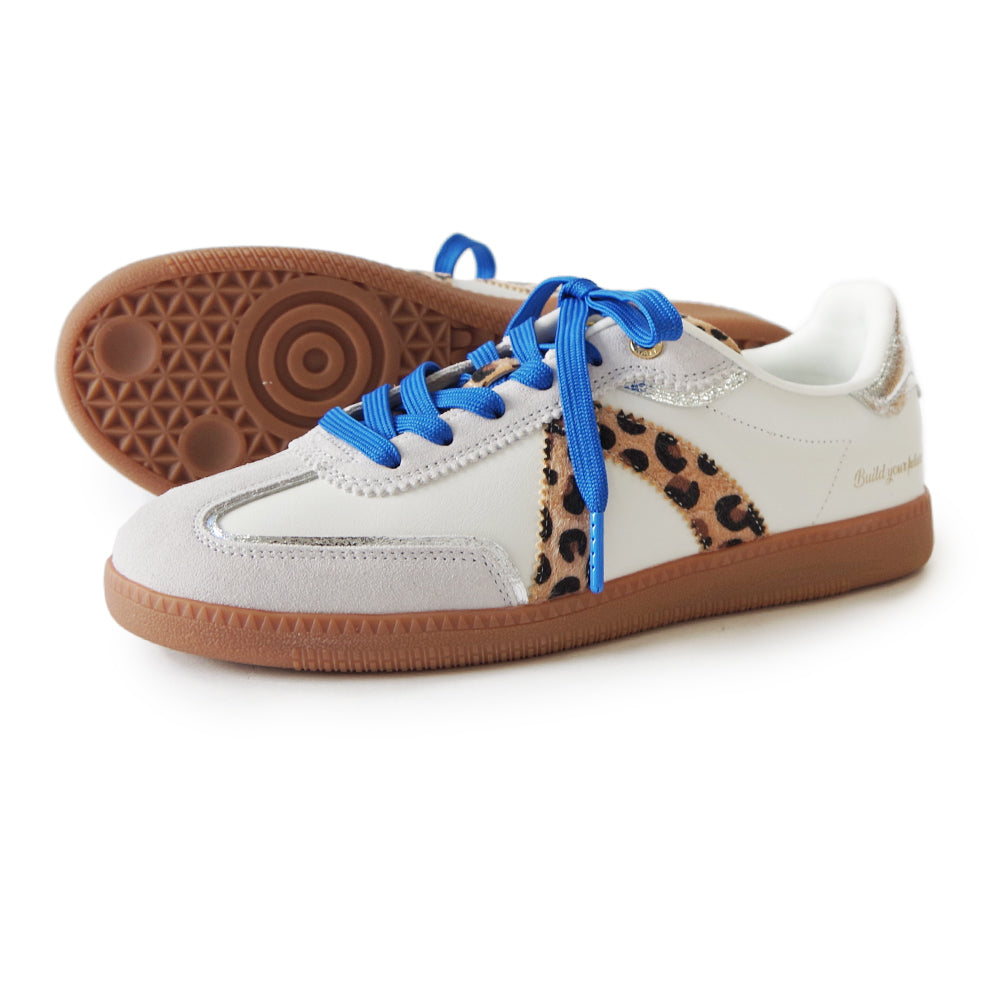 ELITE CLASSIC WHITE LEOPARD PONY HAIR SILVER BLUE