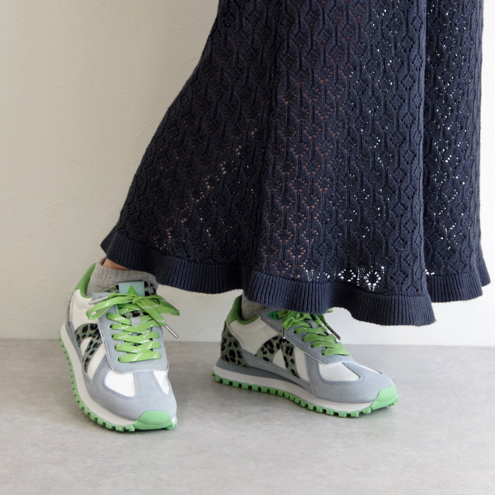 GATE GREY LEOPARD PONY HAIR GREEN