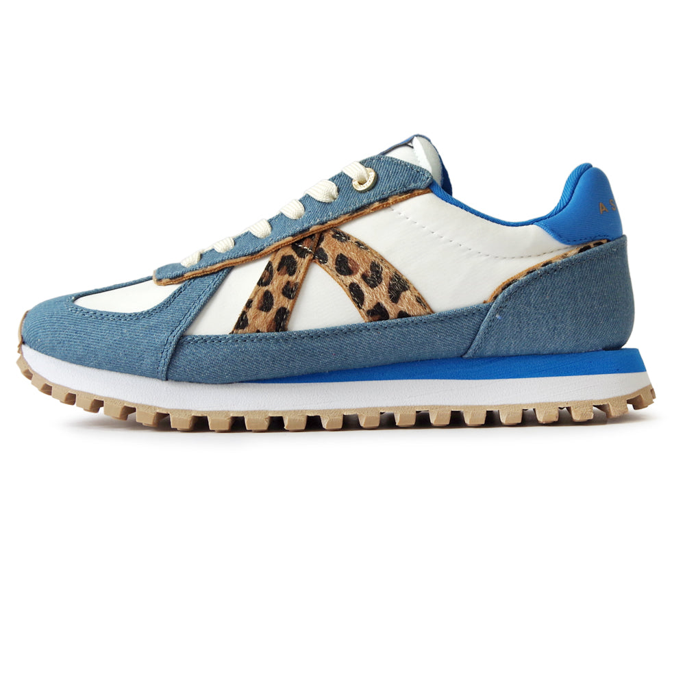GATE DENIM LEOPARD PONY HAIR TAN