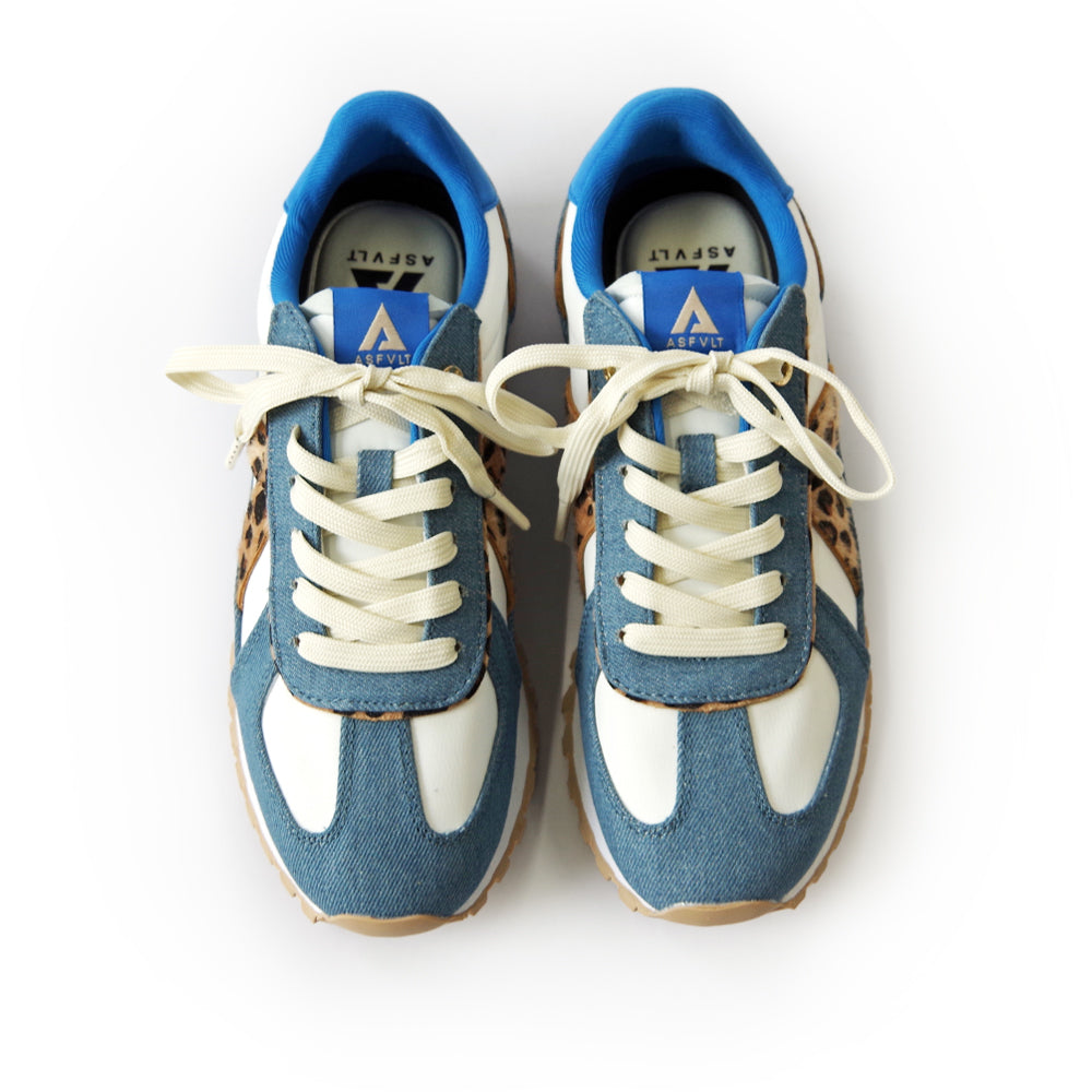 GATE DENIM LEOPARD PONY HAIR TAN