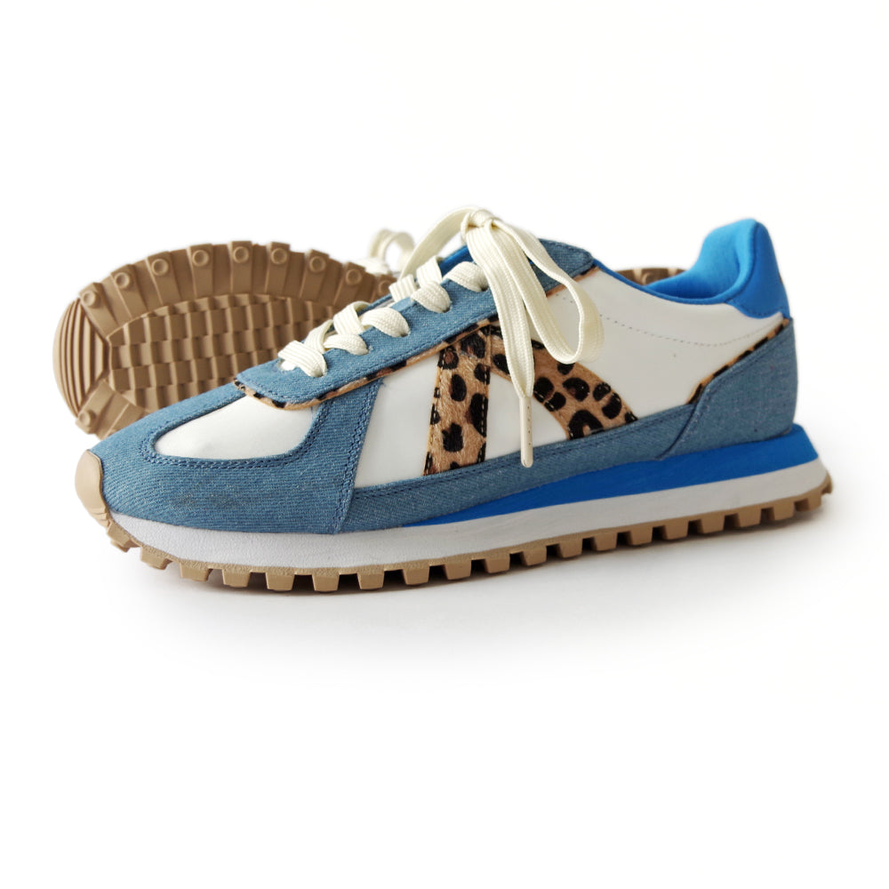 GATE DENIM LEOPARD PONY HAIR TAN