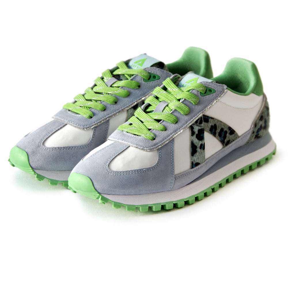 GATE GREY LEOPARD PONY HAIR GREEN