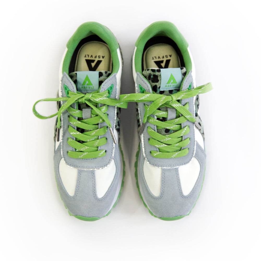 GATE GREY LEOPARD PONY HAIR GREEN