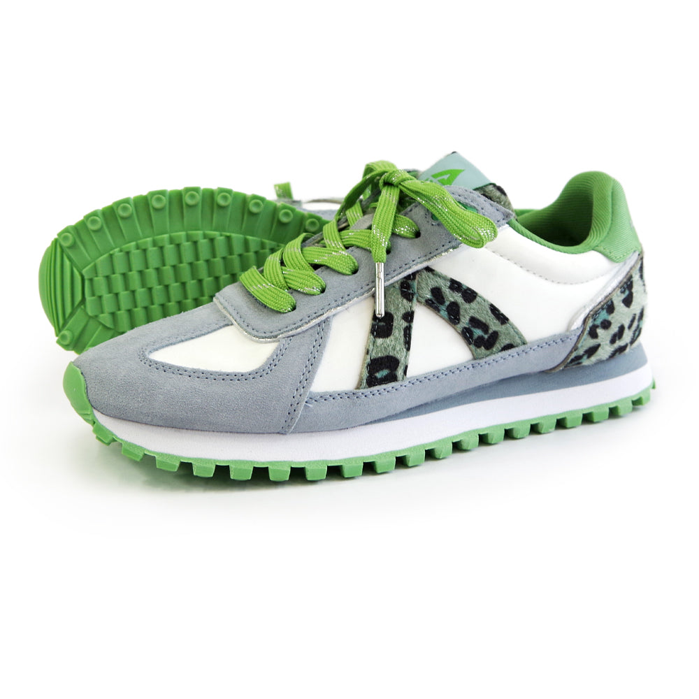 GATE GREY LEOPARD PONY HAIR GREEN