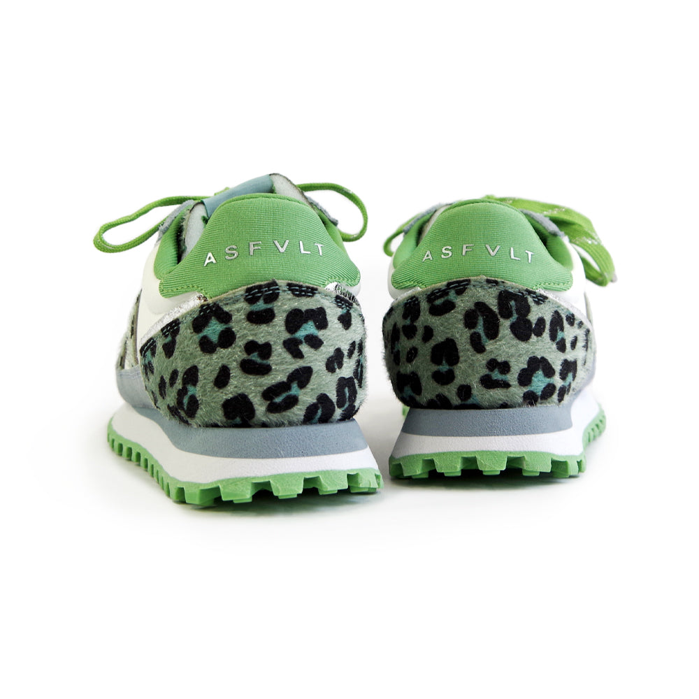 GATE GREY LEOPARD PONY HAIR GREEN