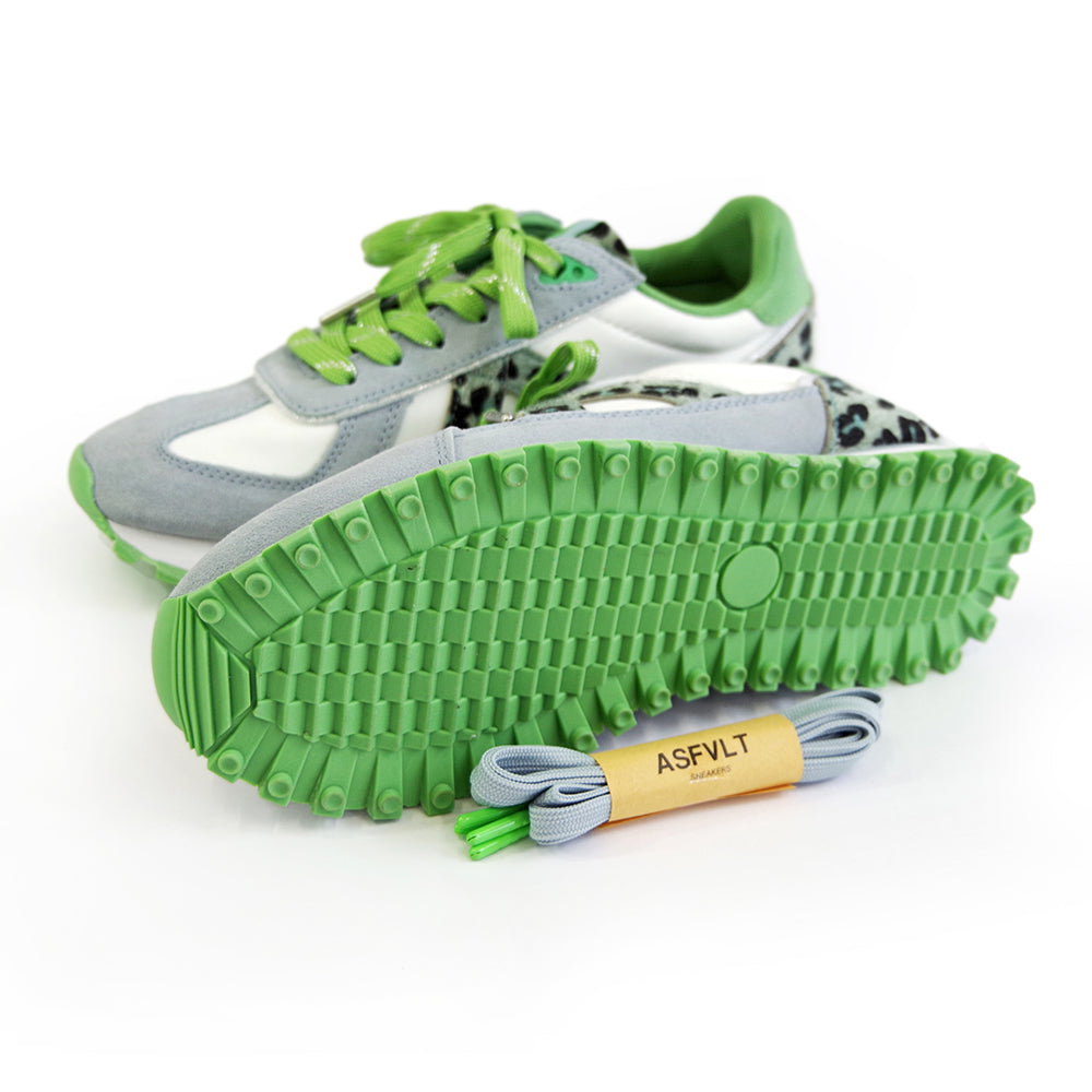 GATE GREY LEOPARD PONY HAIR GREEN