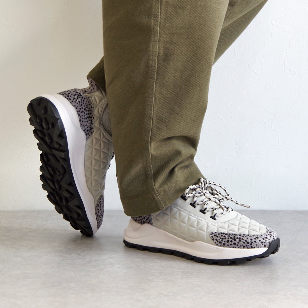SPEED SOCKS TREK GREY DOTS PONY HAIR