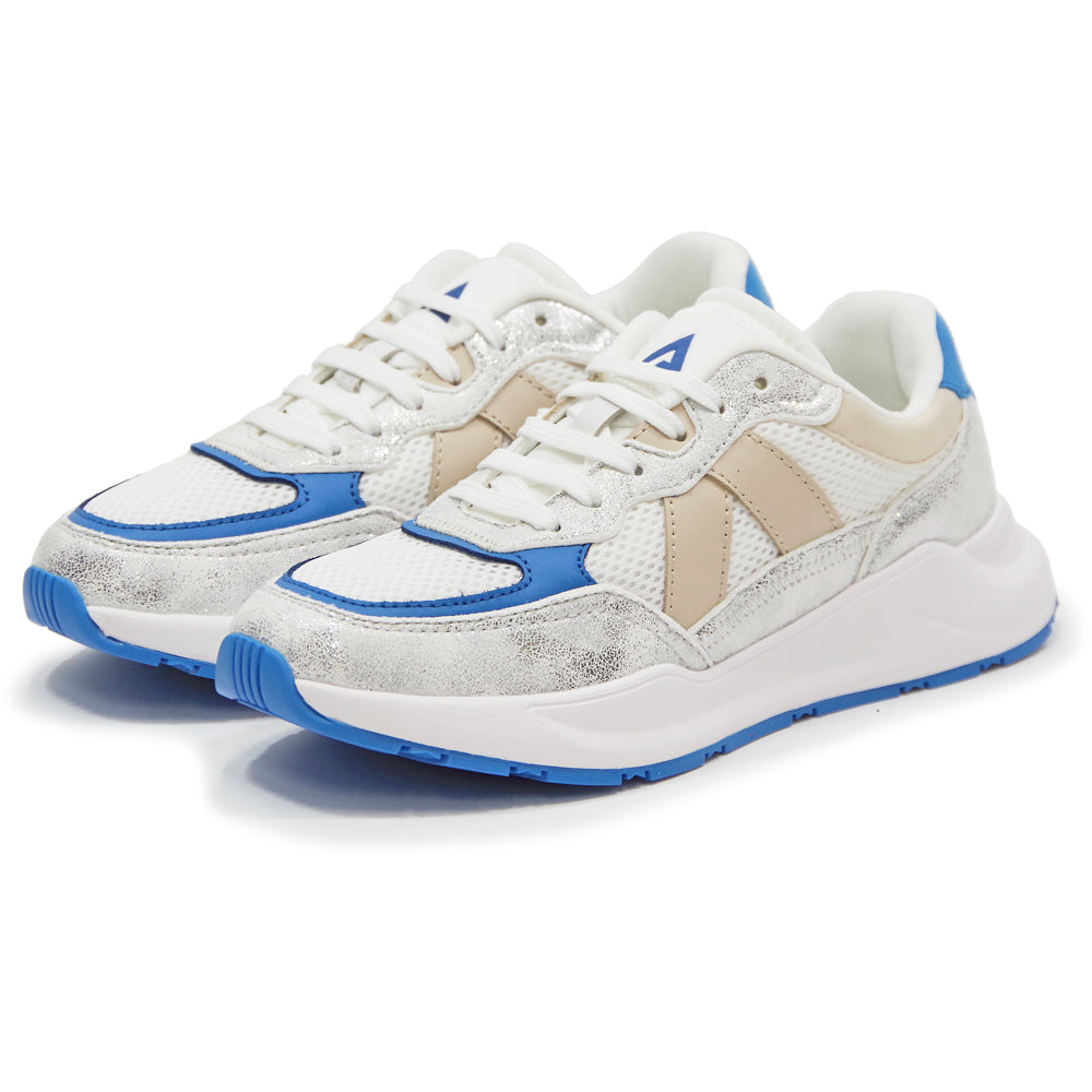 VISION WHITE SILVER BLUE TAN