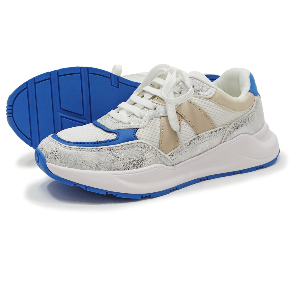 VISION WHITE SILVER BLUE TAN