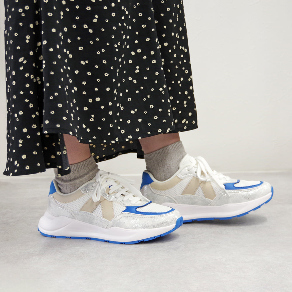 VISION WHITE SILVER BLUE TAN
