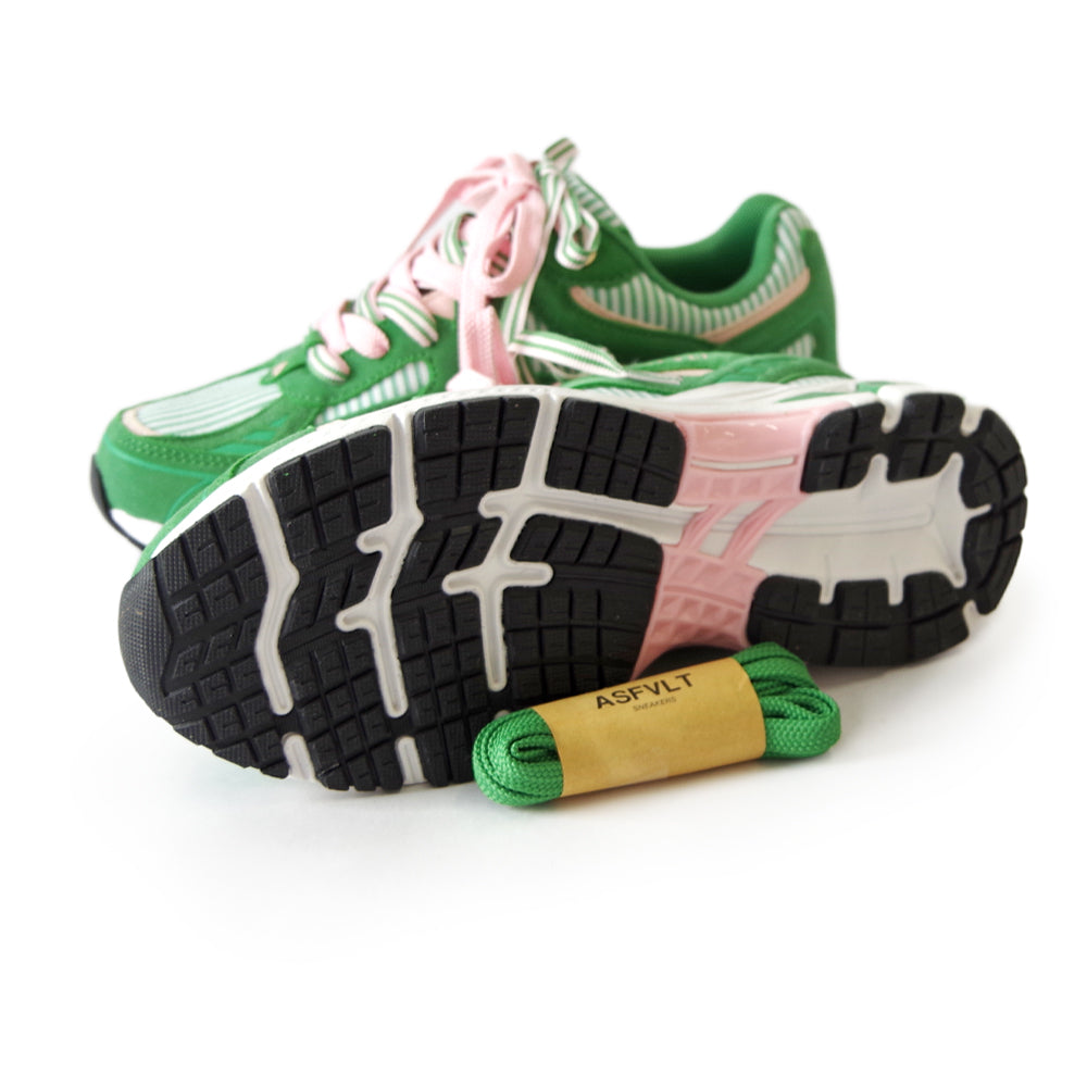 CITY RUN CR020 GREEN PINK STRIPE