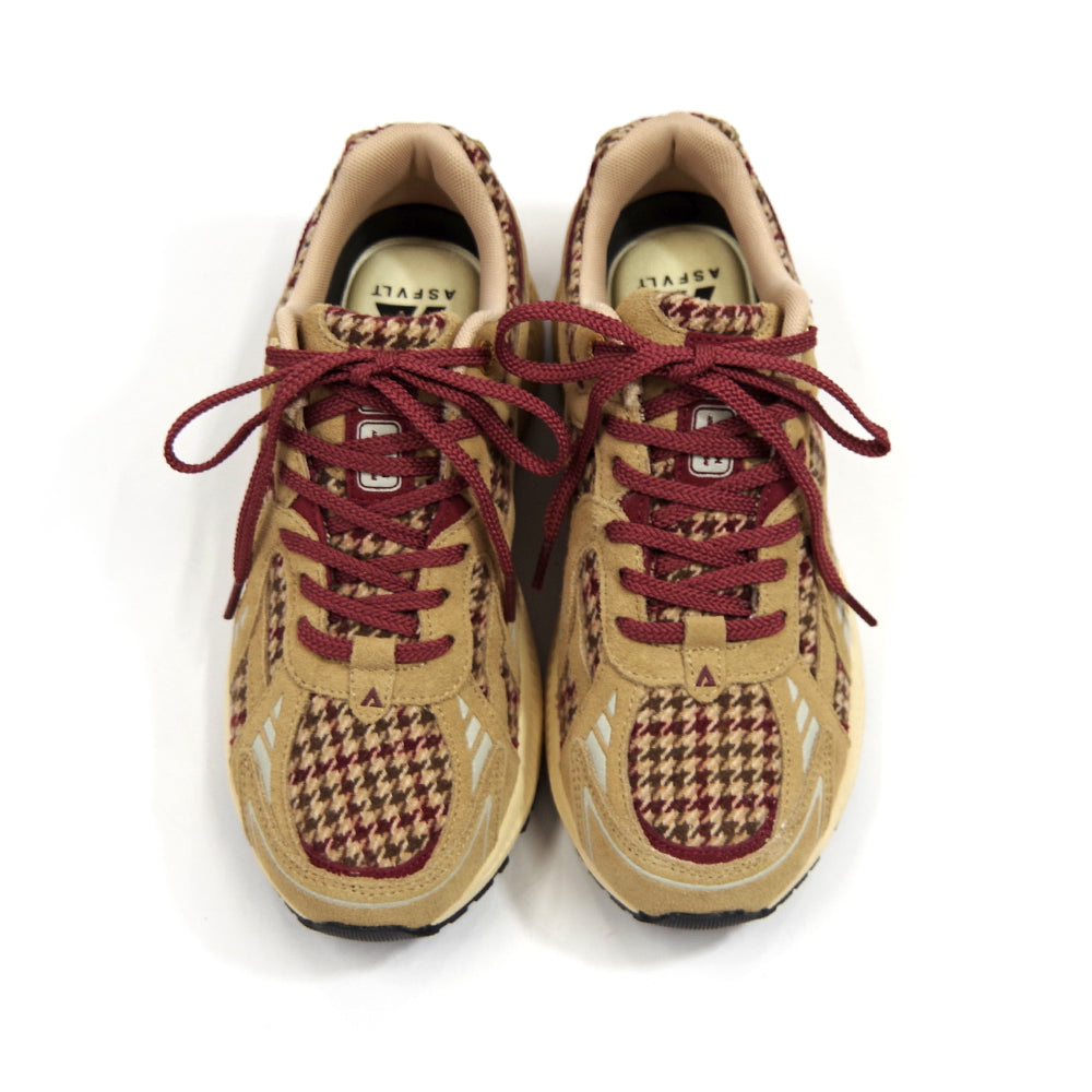 CITY RUN CR021 TAN WINE HERRINGBONE