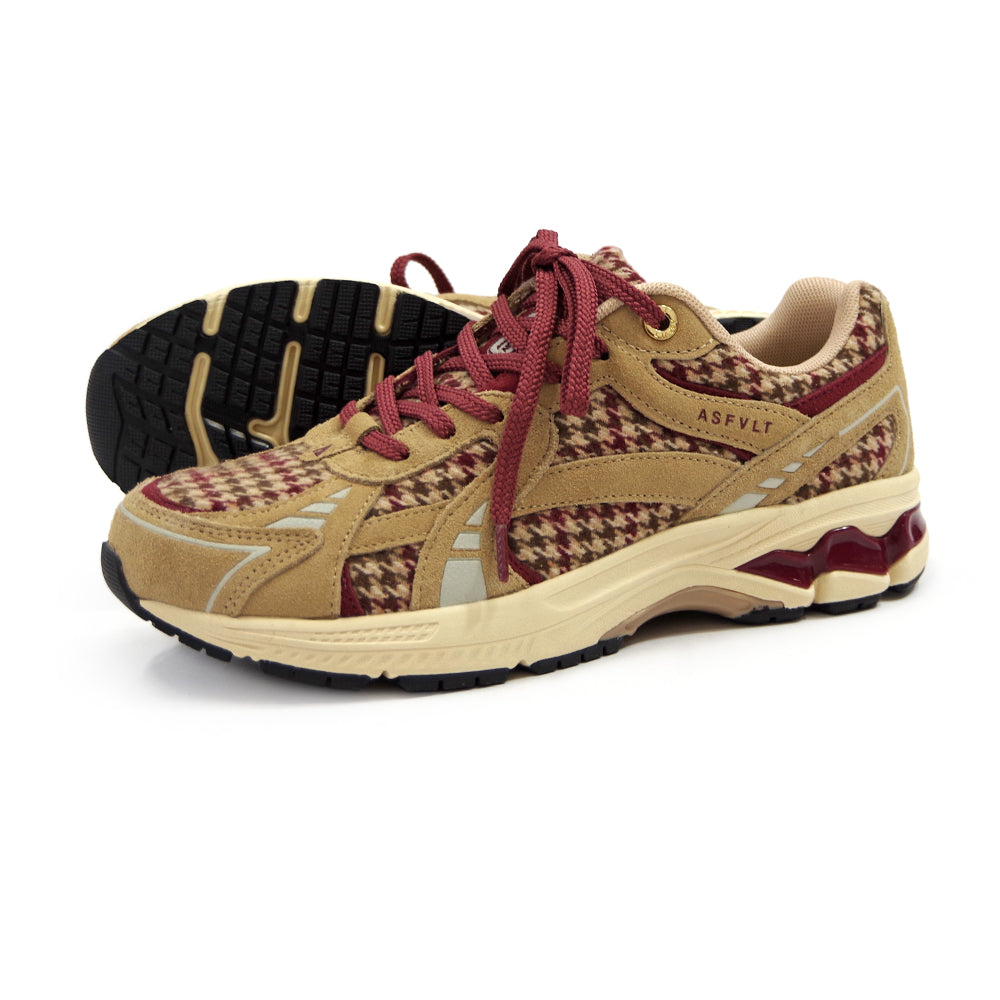 CITY RUN CR021 TAN WINE HERRINGBONE