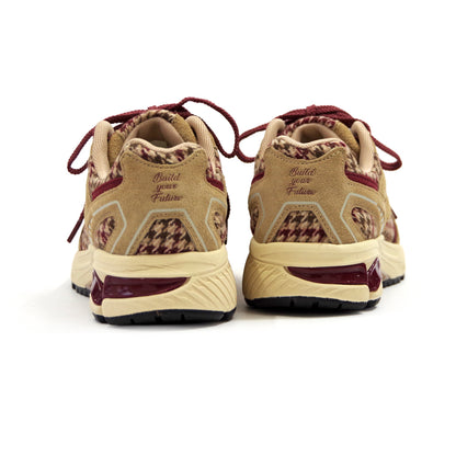 CITY RUN CR021 TAN WINE HERRINGBONE