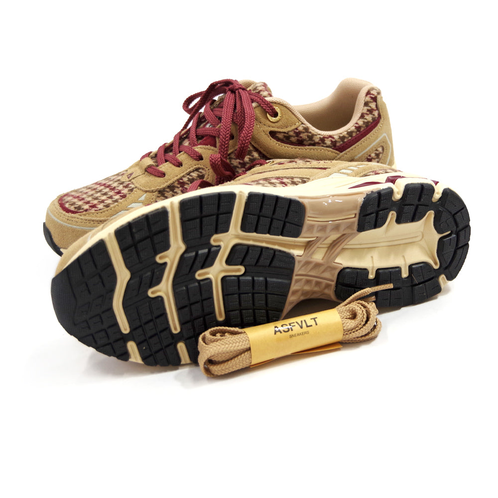 CITY RUN CR021 TAN WINE HERRINGBONE