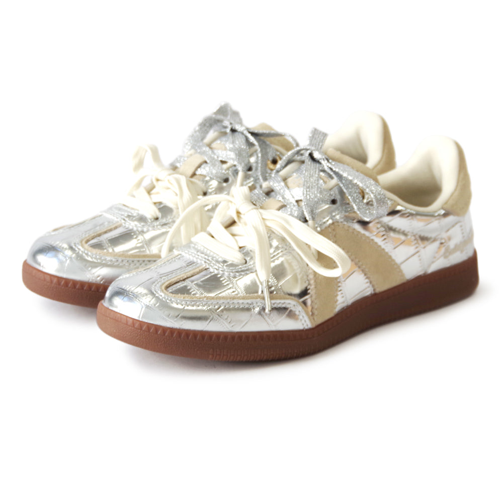 ELITE CLASSIC ELC041 SILVER CROC TAN