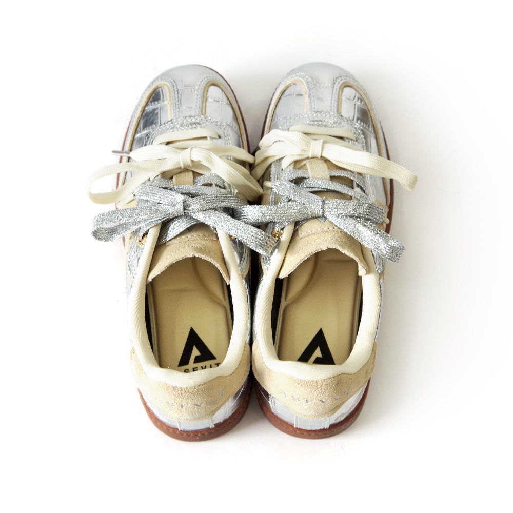 ELITE CLASSIC ELC041 SILVER CROC TAN