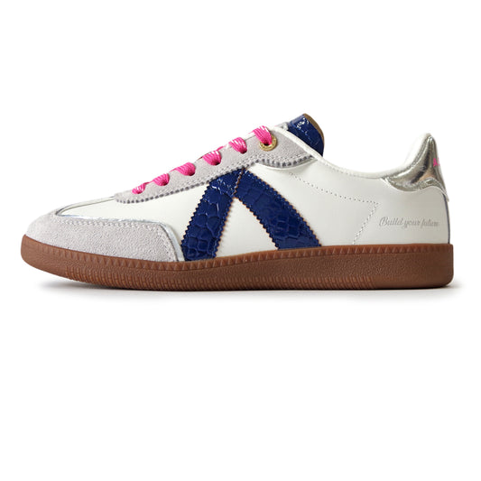 ELITE CLASSIC ELC047 WHITE NAVY CROC SILVER