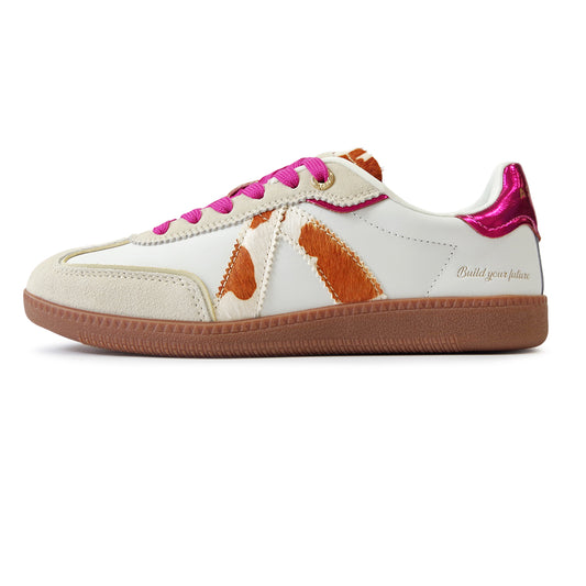 ELITE CLASSIC ELC007 TAN COW PONY HAIR FUSHIA