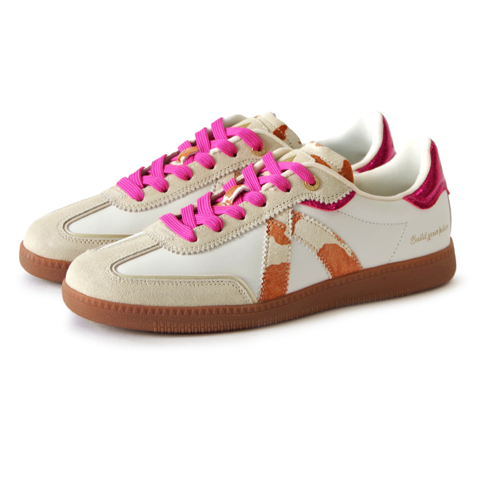ELITE CLASSIC ELC007 TAN COW PONY HAIR FUSHIA