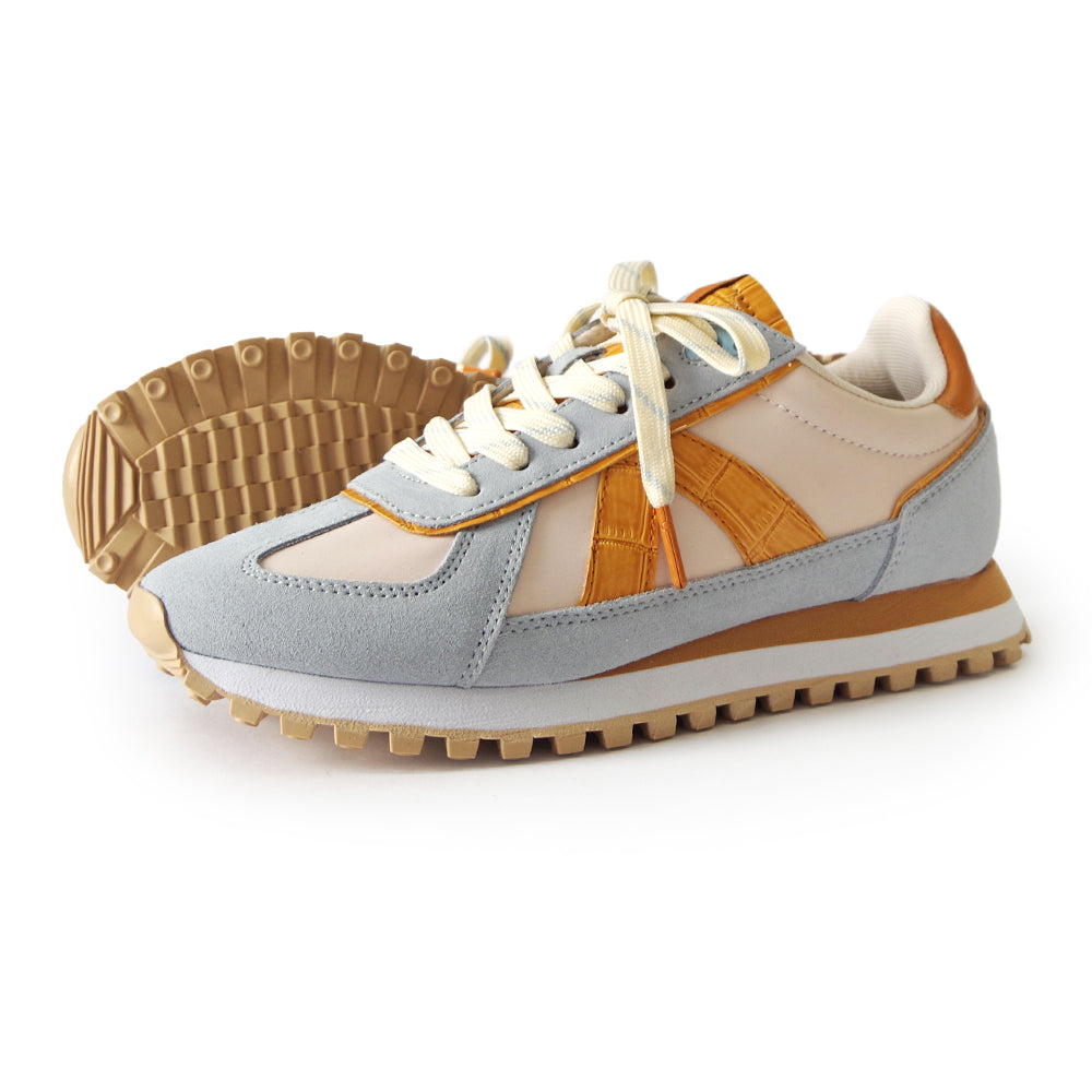 GATE GAT098 BLUE BEIGE COGNAC CROC