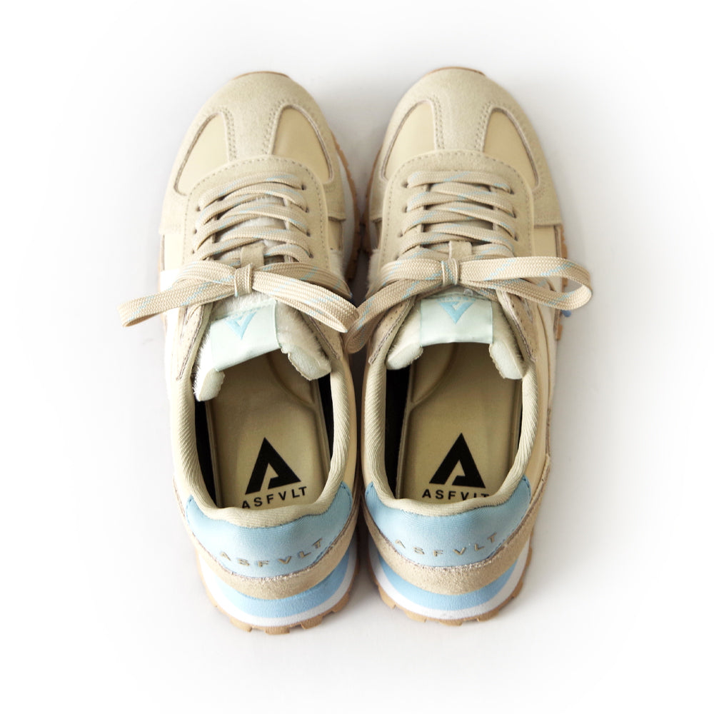 GATE GAT101 OFF WHITE BEIGE PONY HAIR BLUE