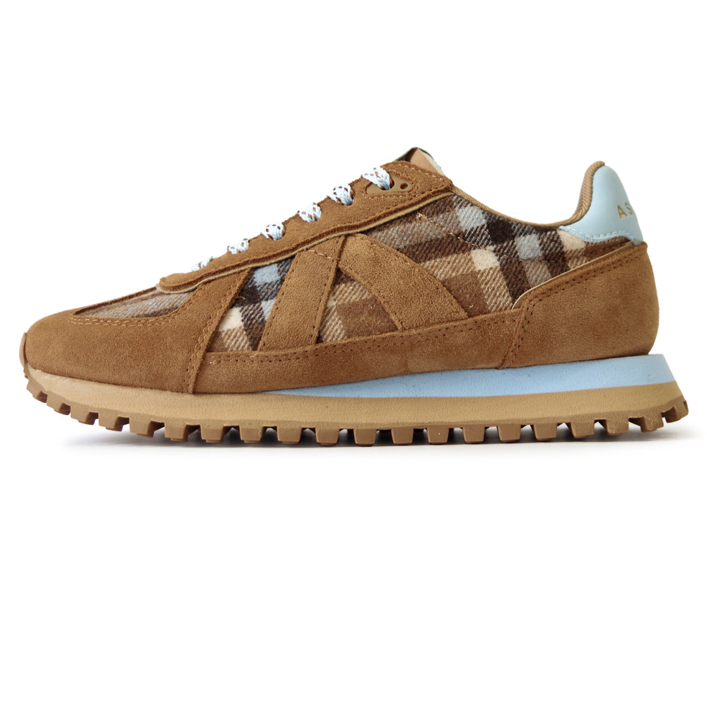 GATE GAT112 TAN CHOCO BLUE PLAID