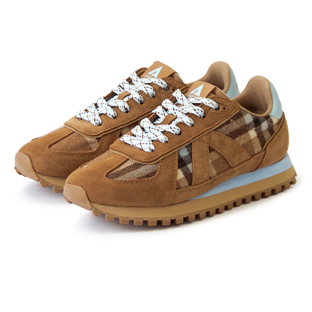 GATE GAT112 TAN CHOCO BLUE PLAID
