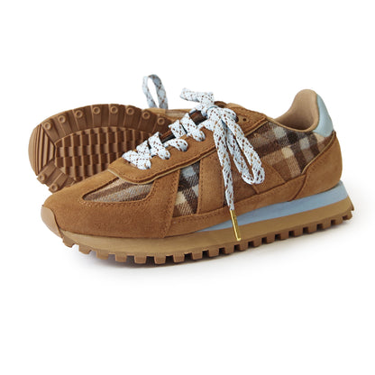 GATE GAT112 TAN CHOCO BLUE PLAID