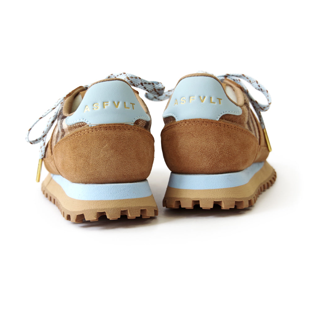 GATE GAT112 TAN CHOCO BLUE PLAID